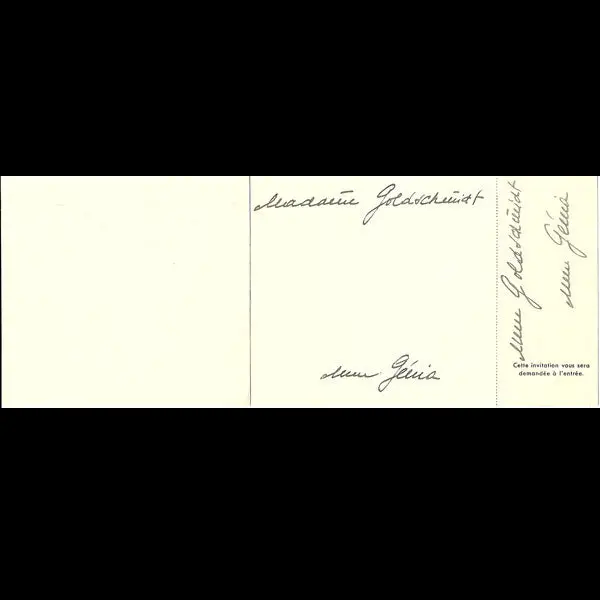 Carton D'invitation De La Maison Paul Roy, 26 Place Vendôme À Paris (Circa 1937-1940) 2
