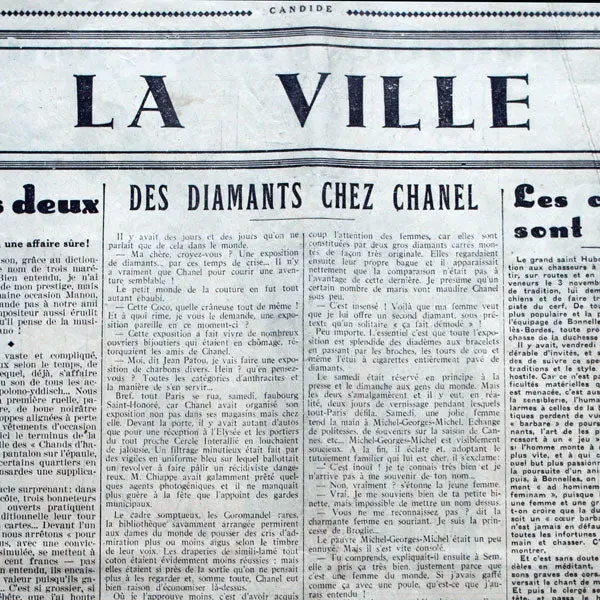 Candide, 10 Novembre 1932 - Des Diamants Chez Chanel 1