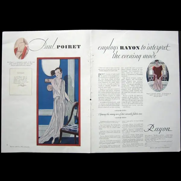 Paul Poiret Employs Rayon To Interpret The Evening Mode (1928) 1