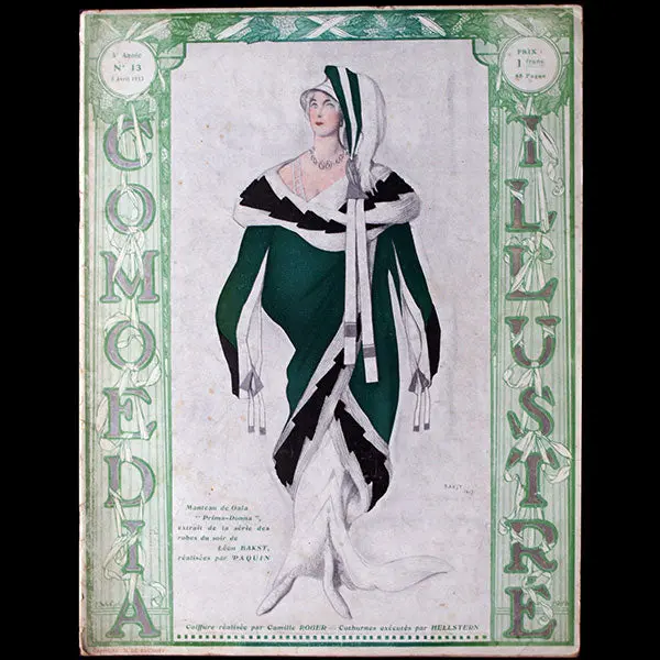 Comoedia Illustré (5 Avril 1913), Couverture De Léon Bakst 1