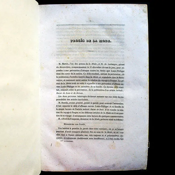 La Mode 1834, Réunion De 56 Livraisons Dont Celle Comprenant L'article Monsieur Balzac 2