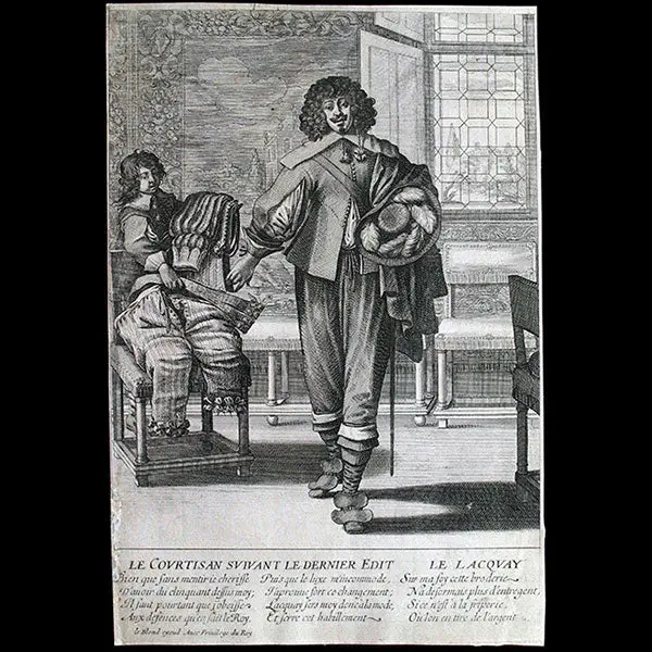 Abraham Bosse - Le Courtisan Suivant Le Dernier Édit (Circa 1633) 1