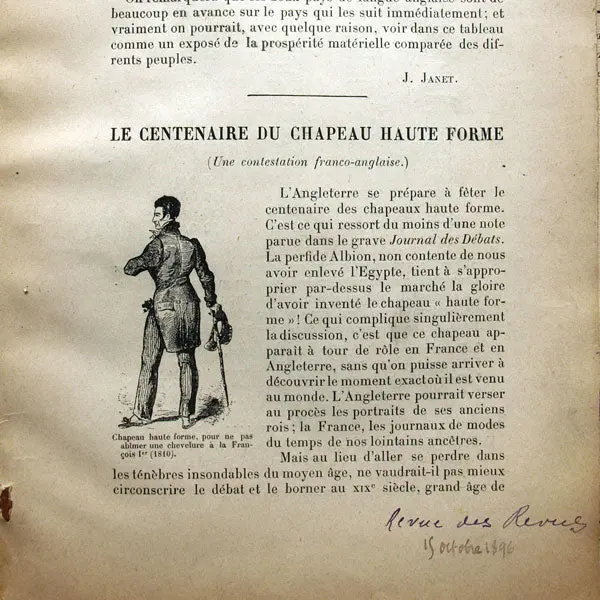 Le Centenaire Du Chapeau Haut De Forme (1896) 1