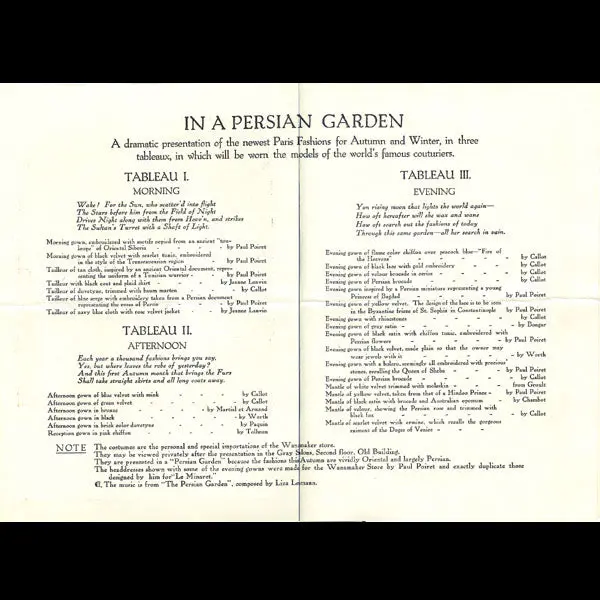 Wanamaker - In A Persian Garden (1913) 2