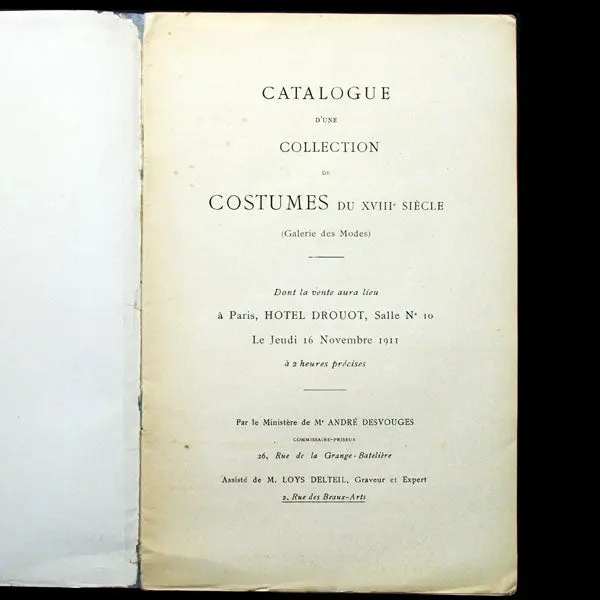 Gallerie Des Modes Et Costumes Français, Catalogue De Vente (1911) 2