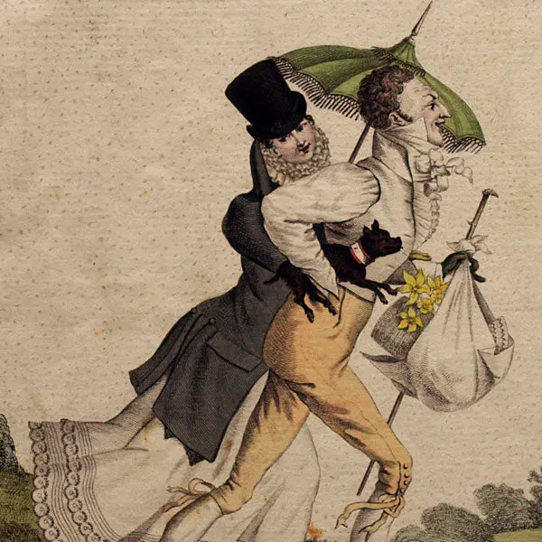 Le Bon Genre, Gravure N°61, L'averse (1813) 2