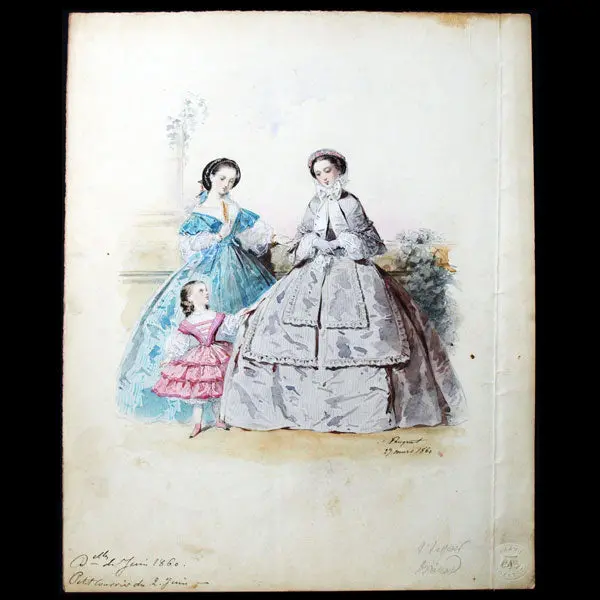 Dessin D'hippolyte Pauquet Pour Le Journal Des Demoiselles (1860) 1