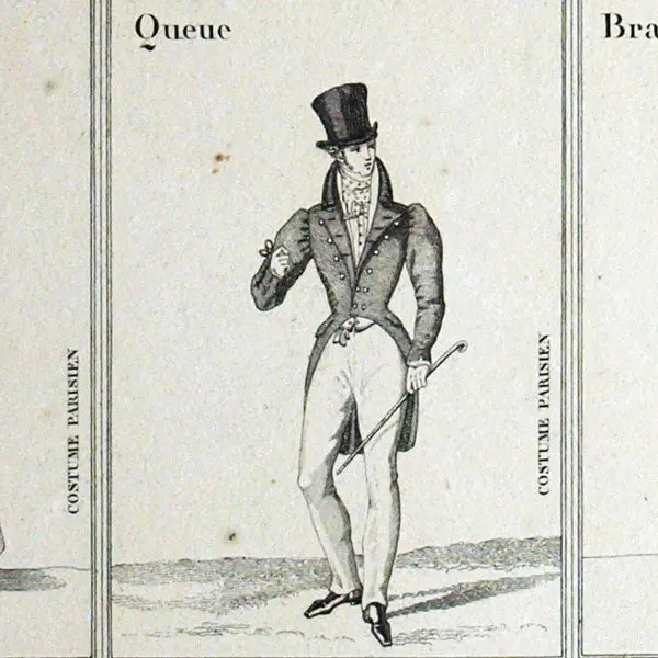 Cartes Du Jeu Tête, Bras, Jambes, Queue Du Costume Parisien (Circa 1820) 2