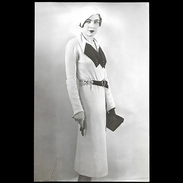 Worth - Robe De Crepe Et Turban Pour 1932 1