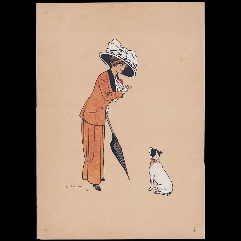 Edouard Touraine - Femme En Vert Et Femme En Jaune, Réunion Des 2 Planches (1910) 2