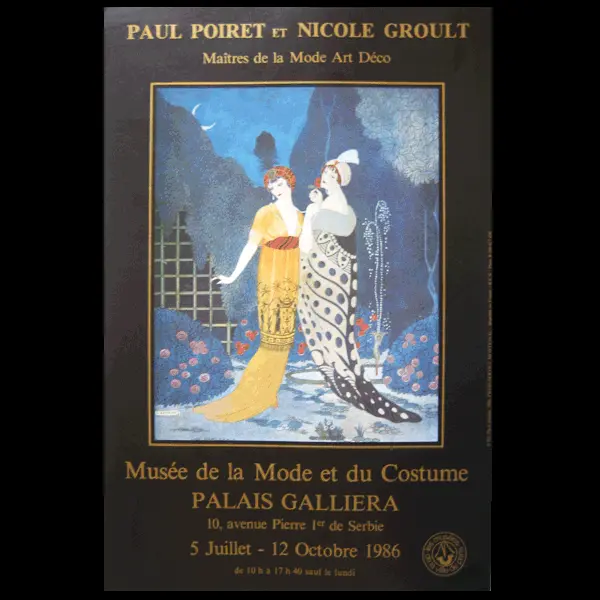 Paul Poiret Et Nicole Groult, Affiche D'exposition À Paris, 1986 1