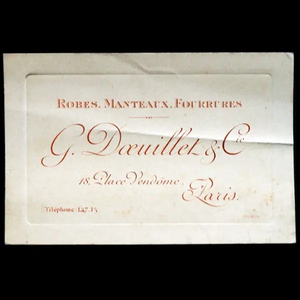 Doeuillet - Carte De La Maison Doeuillet (Circa 1910) 1