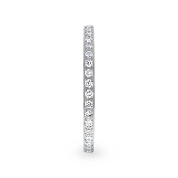 Emilia | Titanium Ring Small Lab-Created White Diamonds Setting 2