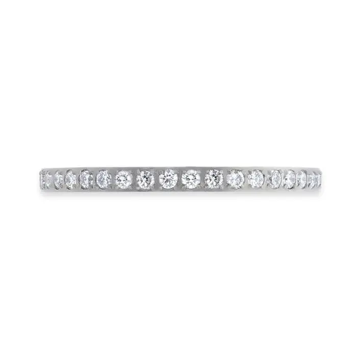 Emilia | Titanium Ring Small Lab-Created White Diamonds Setting 3