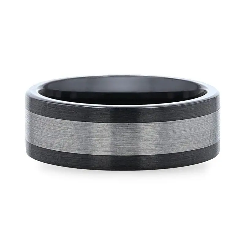 Endast | Black Ceramic, Tungsten Inlay, Brushed, Flat 4