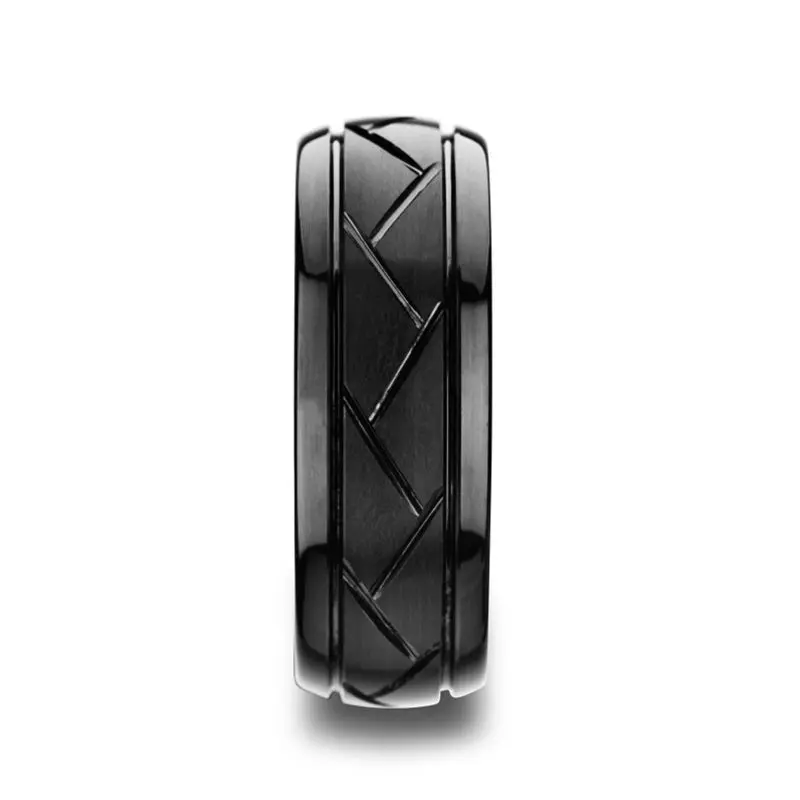Enigma | Tungsten Ring Black Domed 2