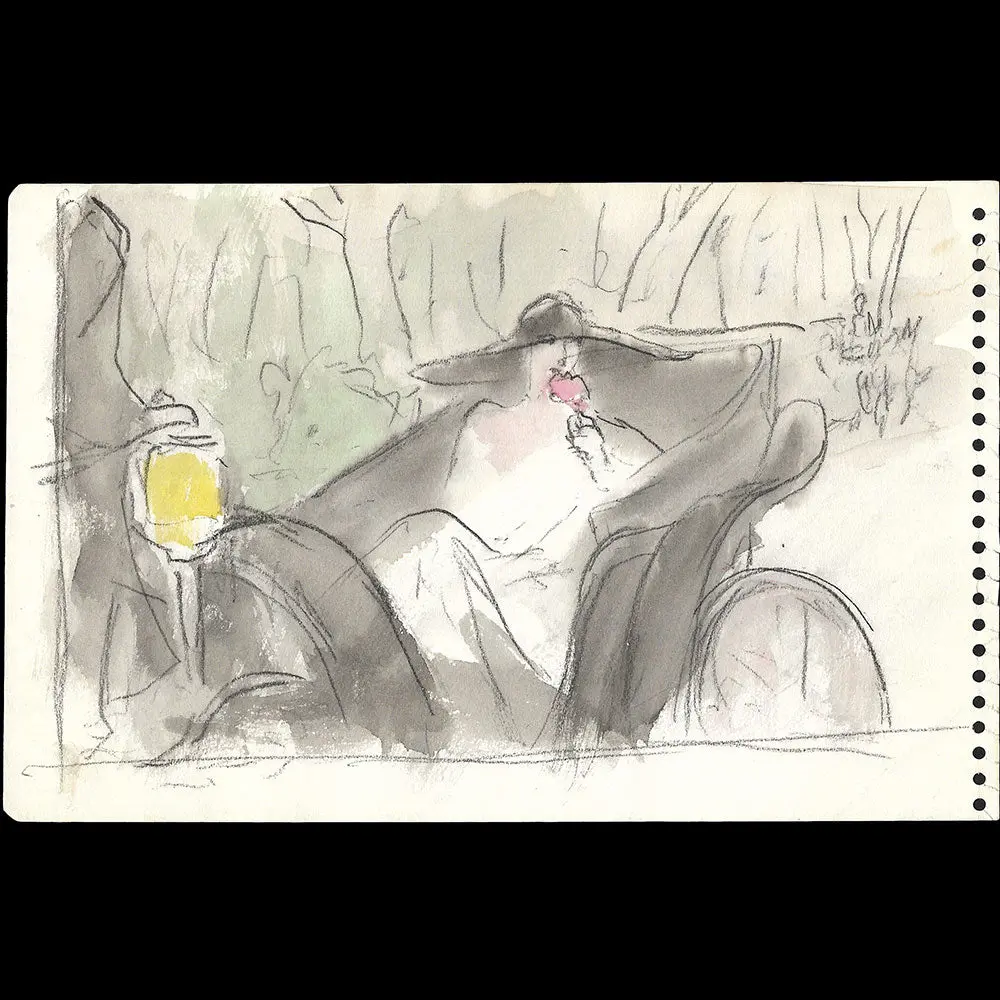 Elégante En Calèche, Dessin D'eric (1930S) 1