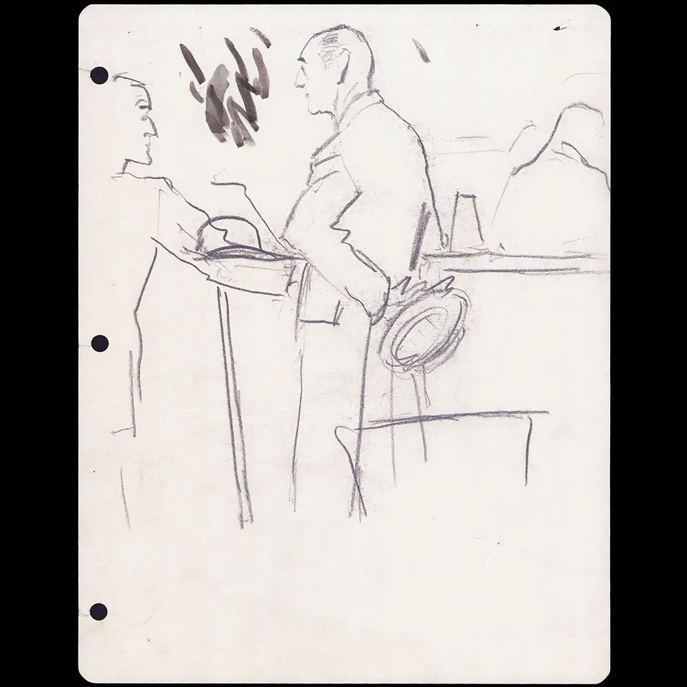 Conversation Au Bar, Dessin D'eric (1930S) 1