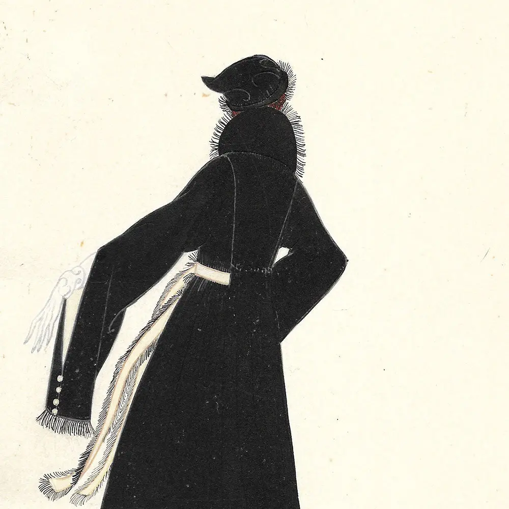 Erté - Tcherkess, Dessin D'un Manteau Pour L'hiver 1915-1916 2