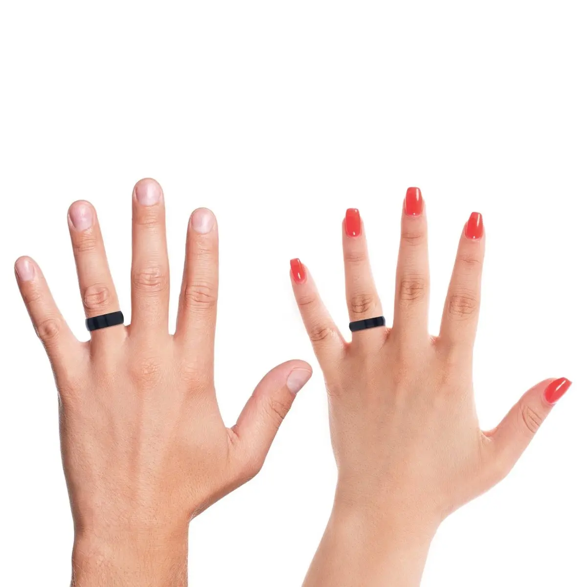 Esme | Multi Color Box Wood Ring Black Domed 4