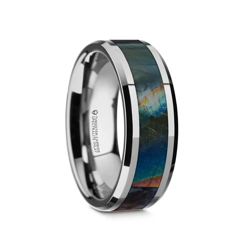 Essence | Tungsten Ring Spectrolite Inlay 2