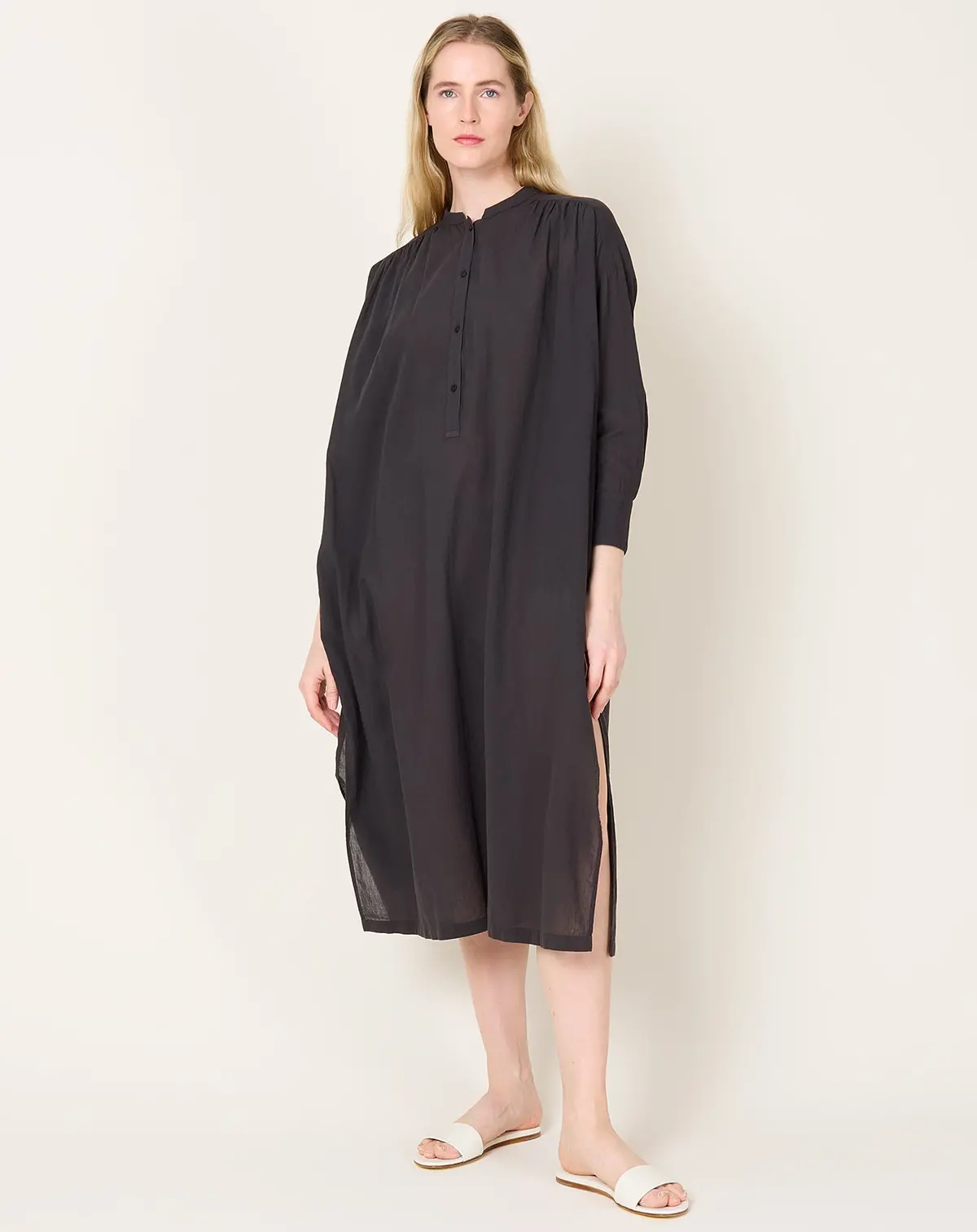 Botanical Dye Dress In Sumi 1