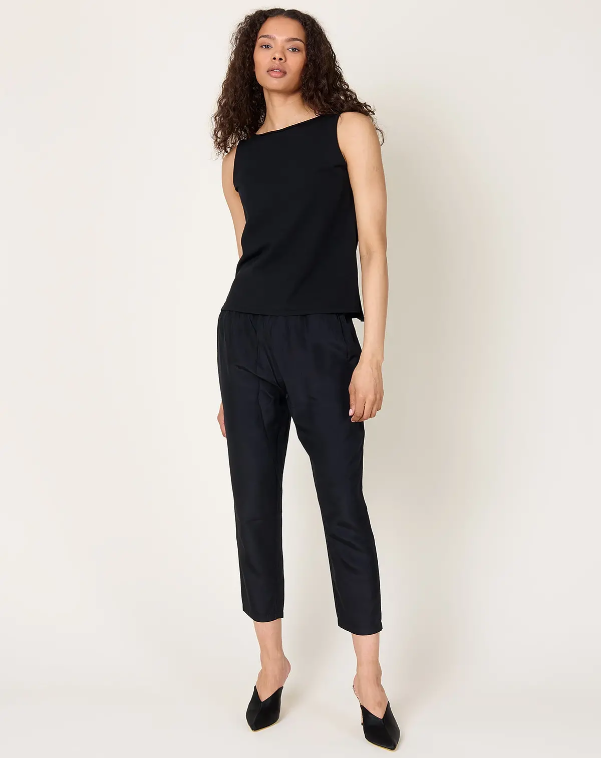 Cupro Silk Pants In Black 1
