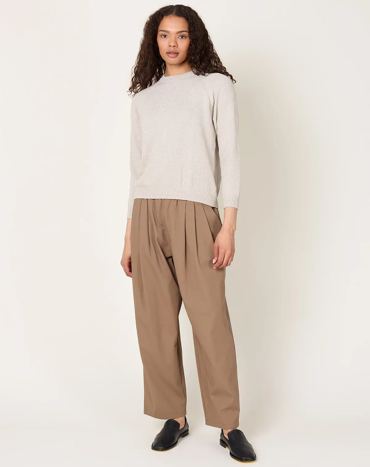 Roving Cotton Pullover In Ecru 1
