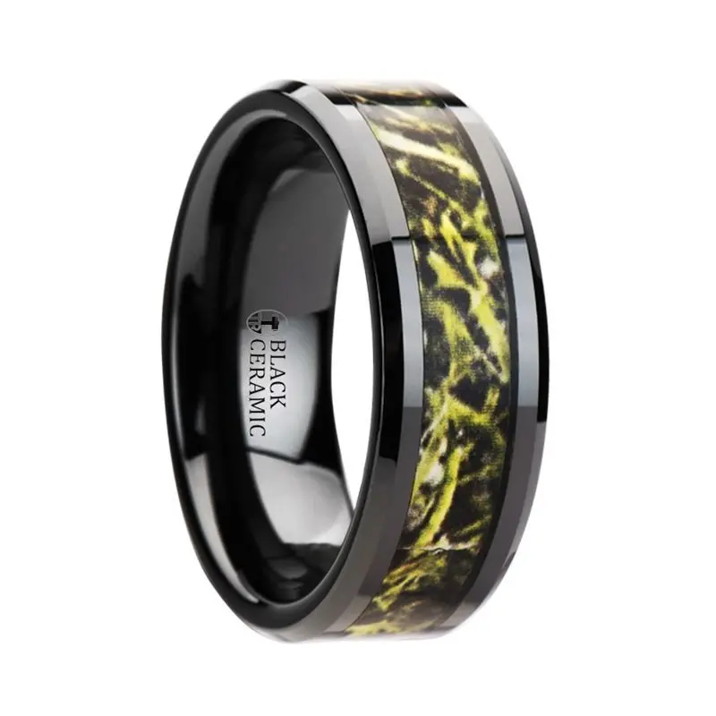 Everglade | Ceramic Ring Green Marsh Camo Inlay 1