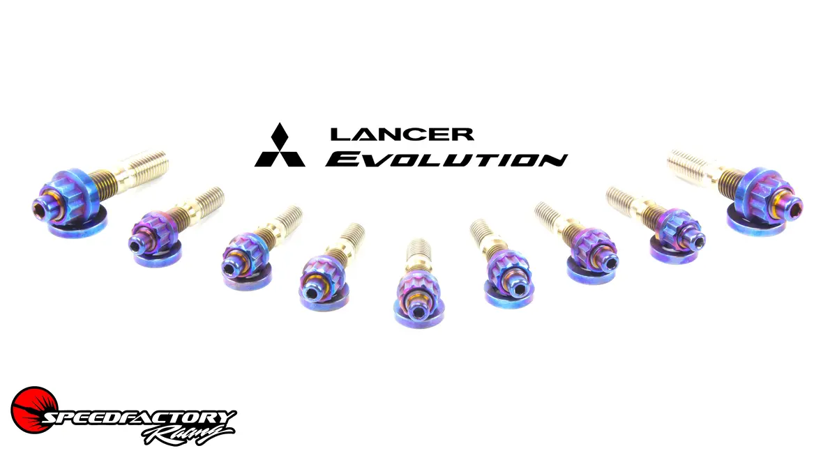 Speedfactory Racing Titanium Exhaust Manifold Stud Kit - Mitsubishi Evo/4G63 Engines 1995+ 1