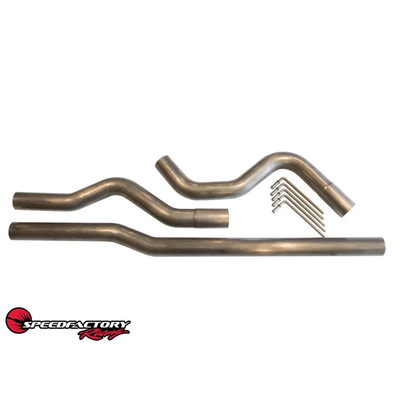 Speedfactory Racing 3" Stainless Steel Mandrel Bent Exhaust Piping Kit 1