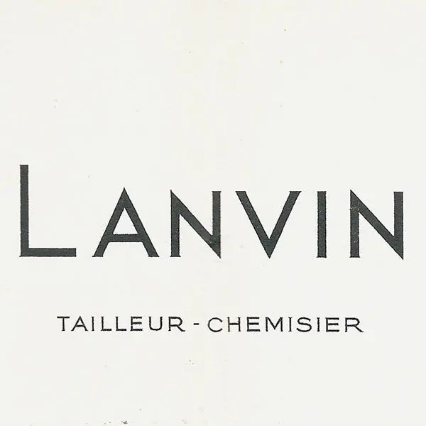 Facture De La Maison Lanvin Tailleur Chemisier, 15 Faubourg Saint-Honoré À Paris (1942) 2