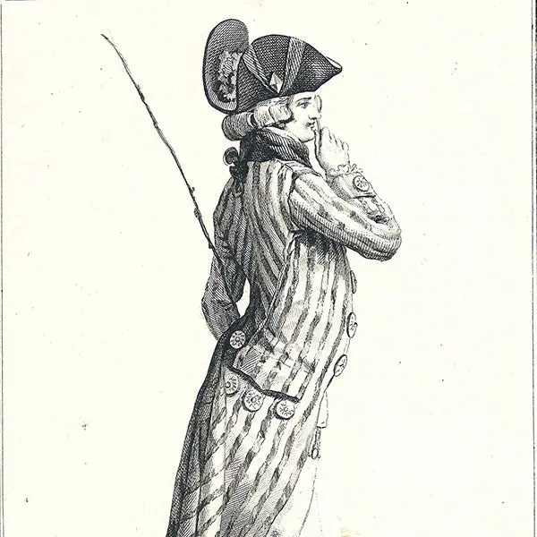 Gallerie Des Modes Et Costumes Français, 1778-1787, Gravure N° Ppp 366, Le Lorgneur Séduisant Par Watteau (1787) 2