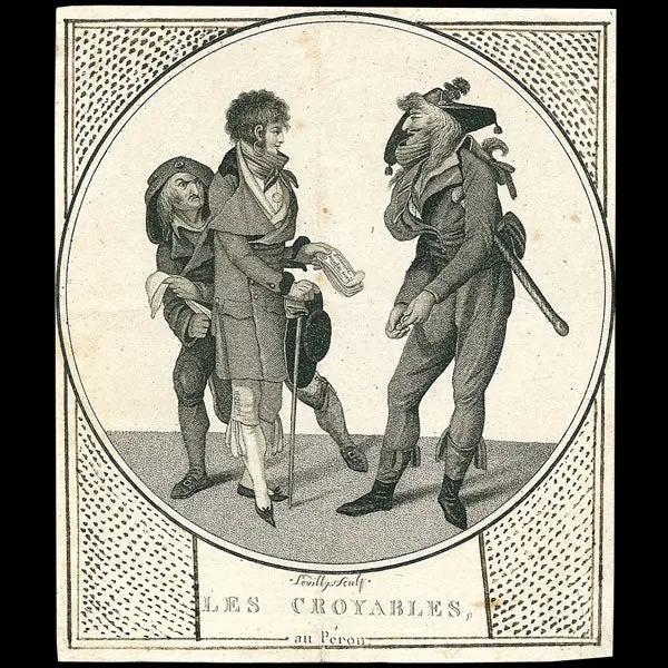 Incroyables Et Merveilleuses - Les Croyables Au Péron, Gravure De Mode De Levilly D'après Une Composition De Salvatore Tresca (1797) 1
