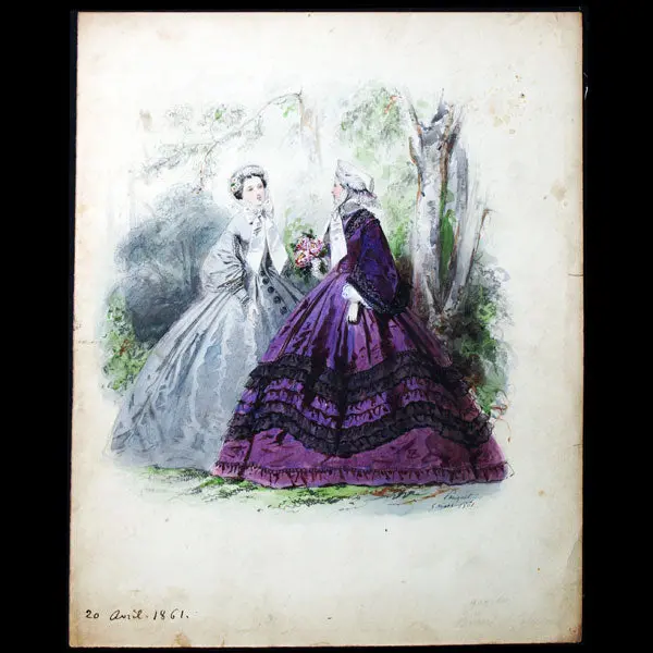 Dessin D'hippolyte Pauquet Pour Le Petit Courrier Des Dames (1861) 1
