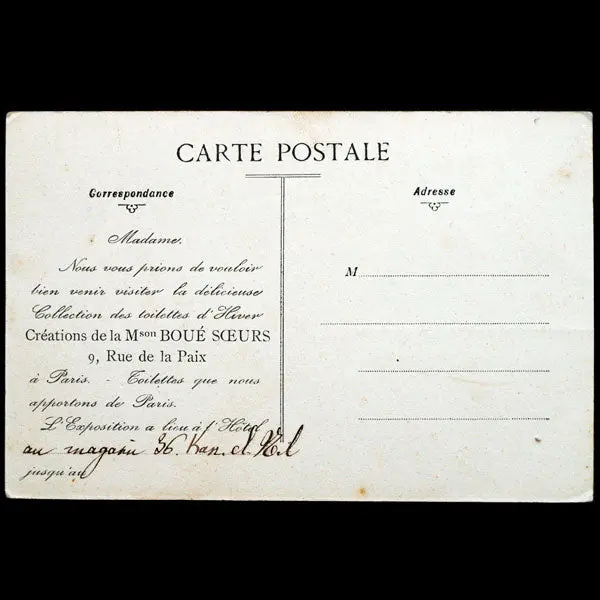 Boué Soeurs - Carte D'invitation À Une Présentation De Collection (Circa 1905-1910) 2