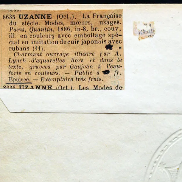 Uzanne - La Française Du Siècle, Avec Envoi Et Ex-Libris De L'auteur (1886) 2