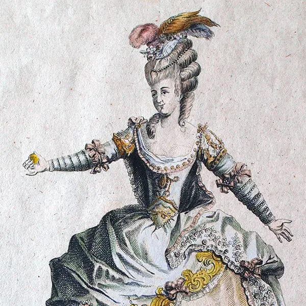 Gallerie Des Modes Et Costumes Français, 1778-1787, Copie D'époque De La Gravure N° Aa 150, Venus (Circa 1779) 2