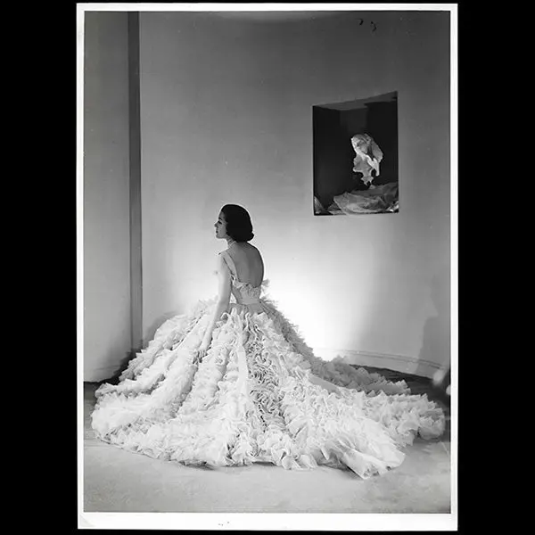 Nina Ricci - Robe Du Soir Griserie, Tirage D'époque De Pierre L. André (1948) 1