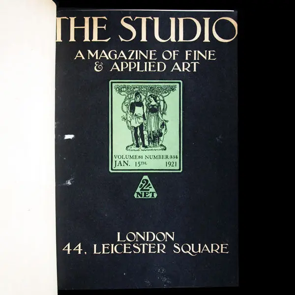 The Studio, A Magazine Of Fine And Applied Art, Année Complète 1921, Exemplaire D'erté 2