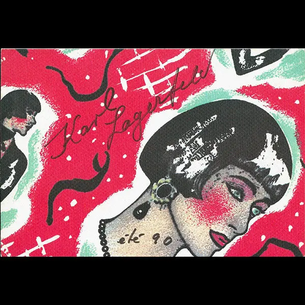 Carte D'invitation De La Maison Karl Lagerfeld Au Défilé Printemps-Eté 1990 1