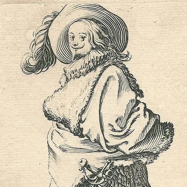 Jacques Callot - Figure Masculine De La Noblesse Lorraine (1624), Épreuve Du Xviiième Siècle 2