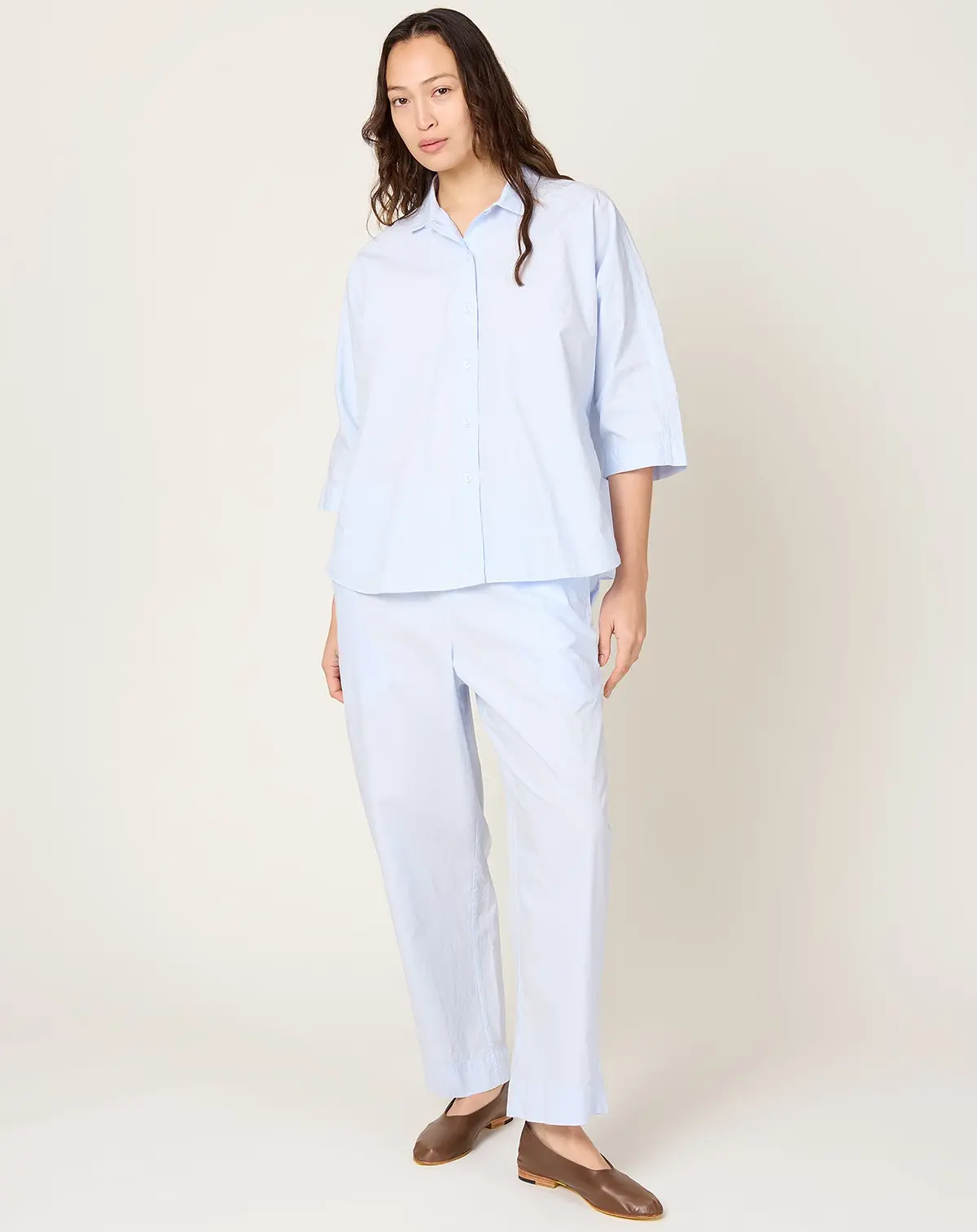 Rote Blouse In Pale Blue 1