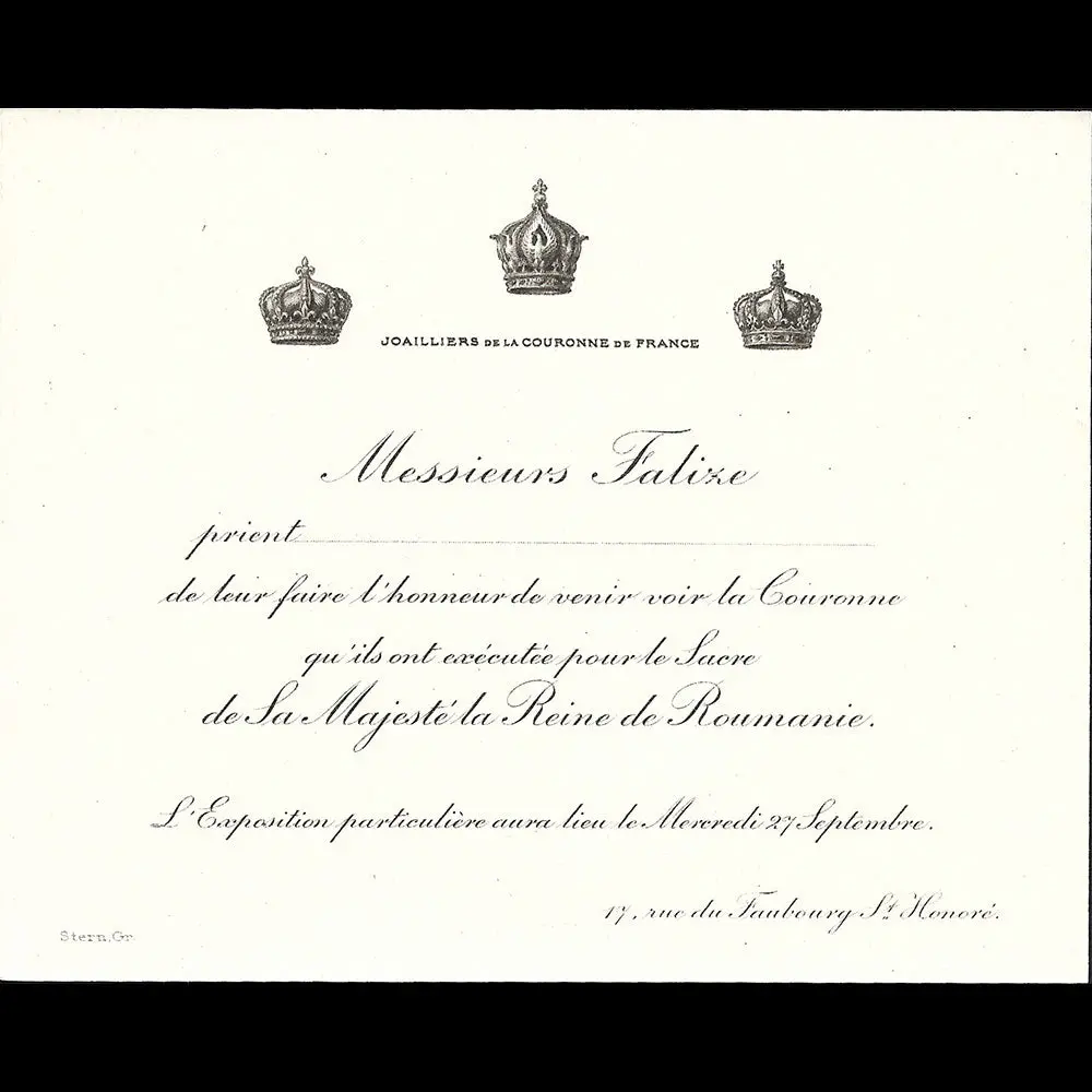 Falize - Exposition De La Couronne Qu'ils Ont Exécutée Pour Le Sacre De Sa Majesté Le Reine De Roumanie (1922) 1