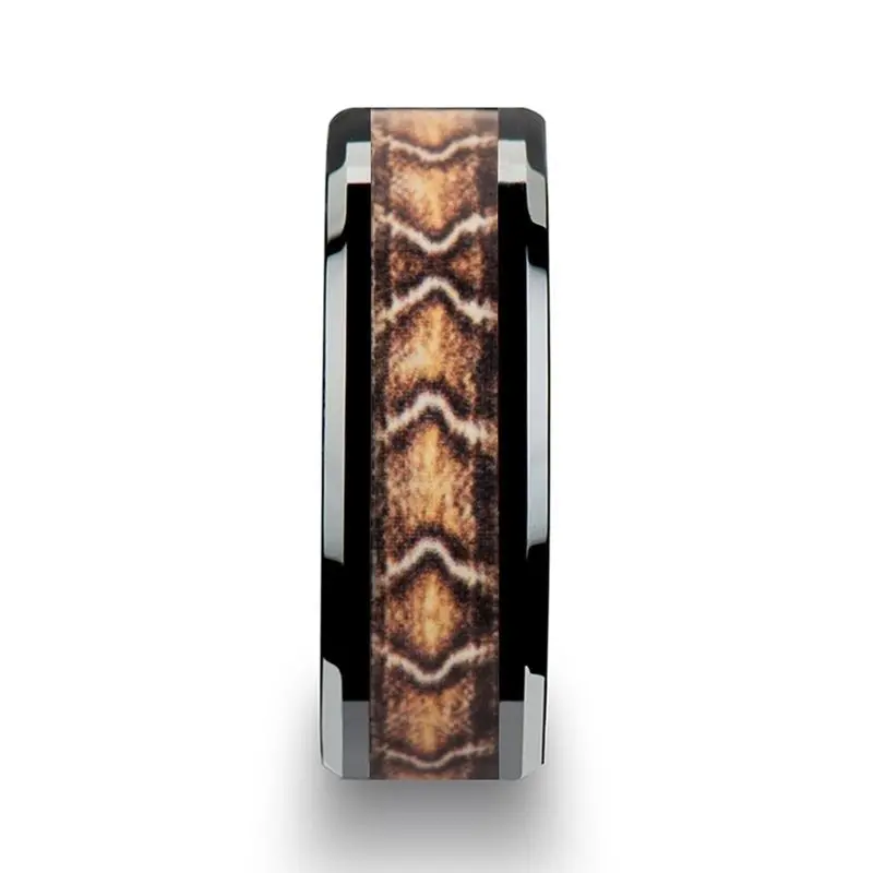 Fang | Ceramic Ring Boa Snake Skin Design Inlay 2