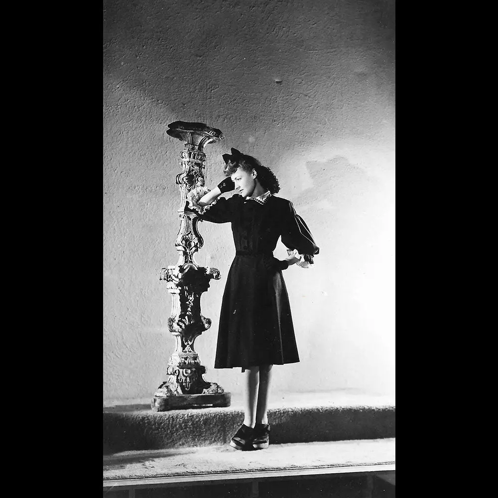 Fath - Robe De Lainage Noir, Tirage De Lavoisier (1943) 1