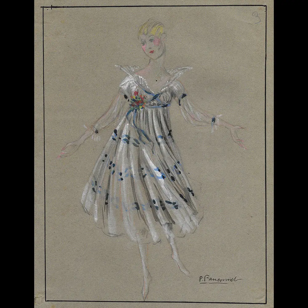 Poiret - Projet De Robe Par Guy Pierre Fauconnet (Circa 1915-1920) 1