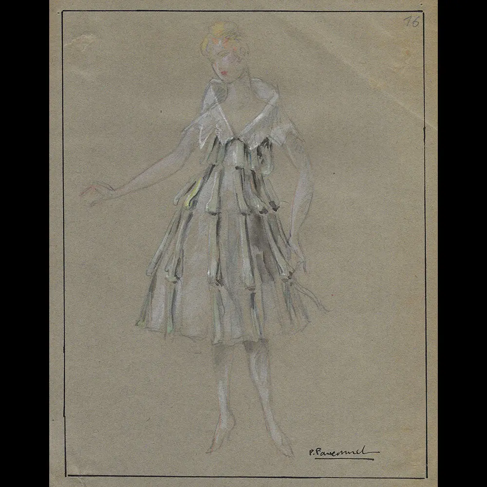 Poiret - Projet De Robe Par Guy Pierre Fauconnet (Circa 1915-1920) 1