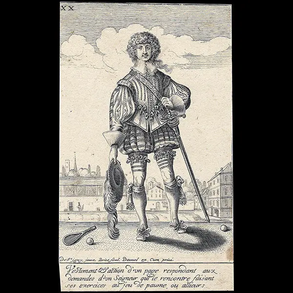 Isaac Briot - Le Théâtre De France, Contenant La Diversitez Des Habits - Vestement D'action D'un Page (Circa 1630) 1