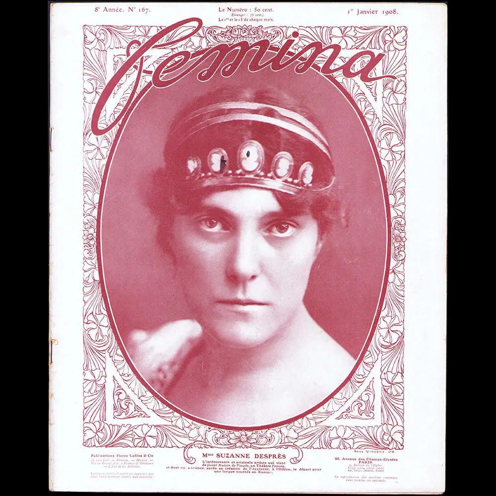 Fémina - Réunion Des 24 Numéros De L'année 1908 (Janvier À Décembre 1908) 1